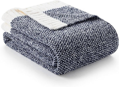 Snuggle Sac Navy Throw Blanket for Couch, Oversized Throw XL Super Soft Warm by SnuggleSac