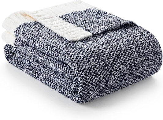 Snuggle Sac Navy Throw Blanket for Couch, Oversized Throw XL Super Soft Warm by SnuggleSac