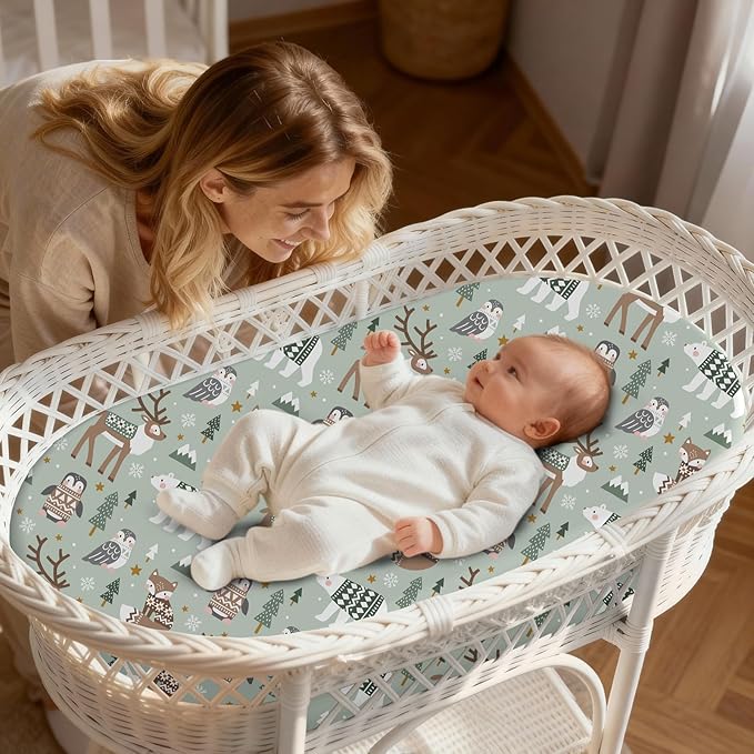 Baby Bassinet Sheets for Baby Boy Girls, Baby Delight, Angelbliss - Image 6