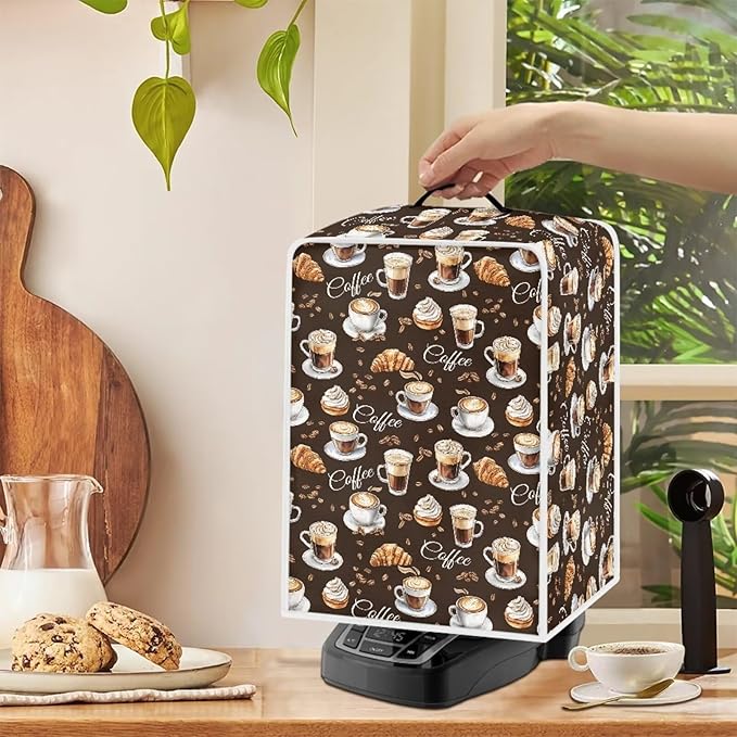 Coffee Maker Covers With Top Handle Folding Coffee Machine Dust Covers - Image 4