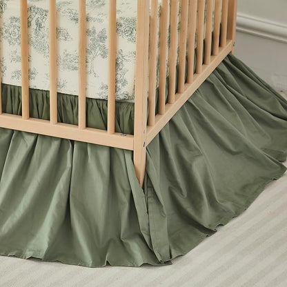 Brandream Crib Bed Skirt for Baby Girls Boys Gray Boho Bohemian Neutral Solid by Brandream