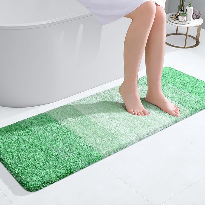 OLANLY Bathroom Runner Rugs 47x17, Extra Soft Absorbent Microfiber Bath Rugs by OLANLY
