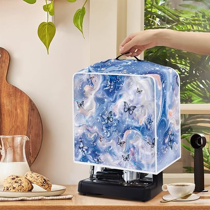Marble Texture Butterfly Pattern Coffee Maker Covers - Image 4