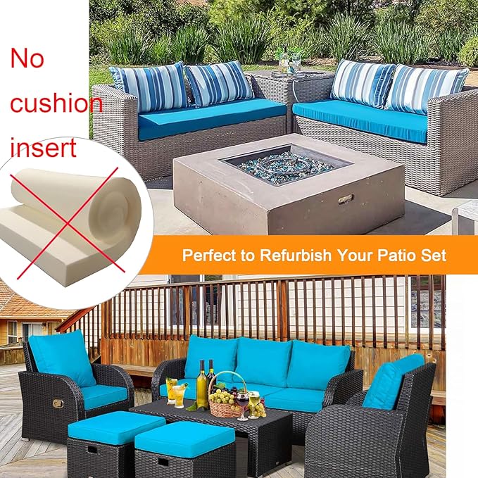 NettyPro Outdoor Patio Lounge Chair Cushion Covers - Image 6