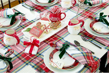 Solino Home Linen Plaid Table Runner 132 Inches Long - Image 8