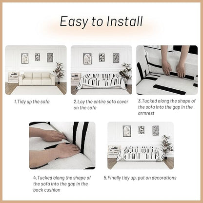 MYSKY HOME Sofa Covers for Sectional Sofa, Couch Cover for Dogs, Couch Covers - Image 6