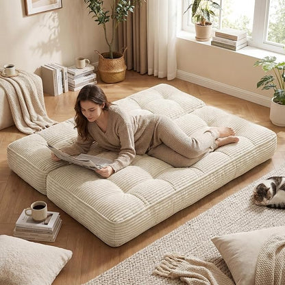63 Inch Folding Sofa Bed Convertible Chair, 2-in-1 Convertible Boneless Sofa - Image 5