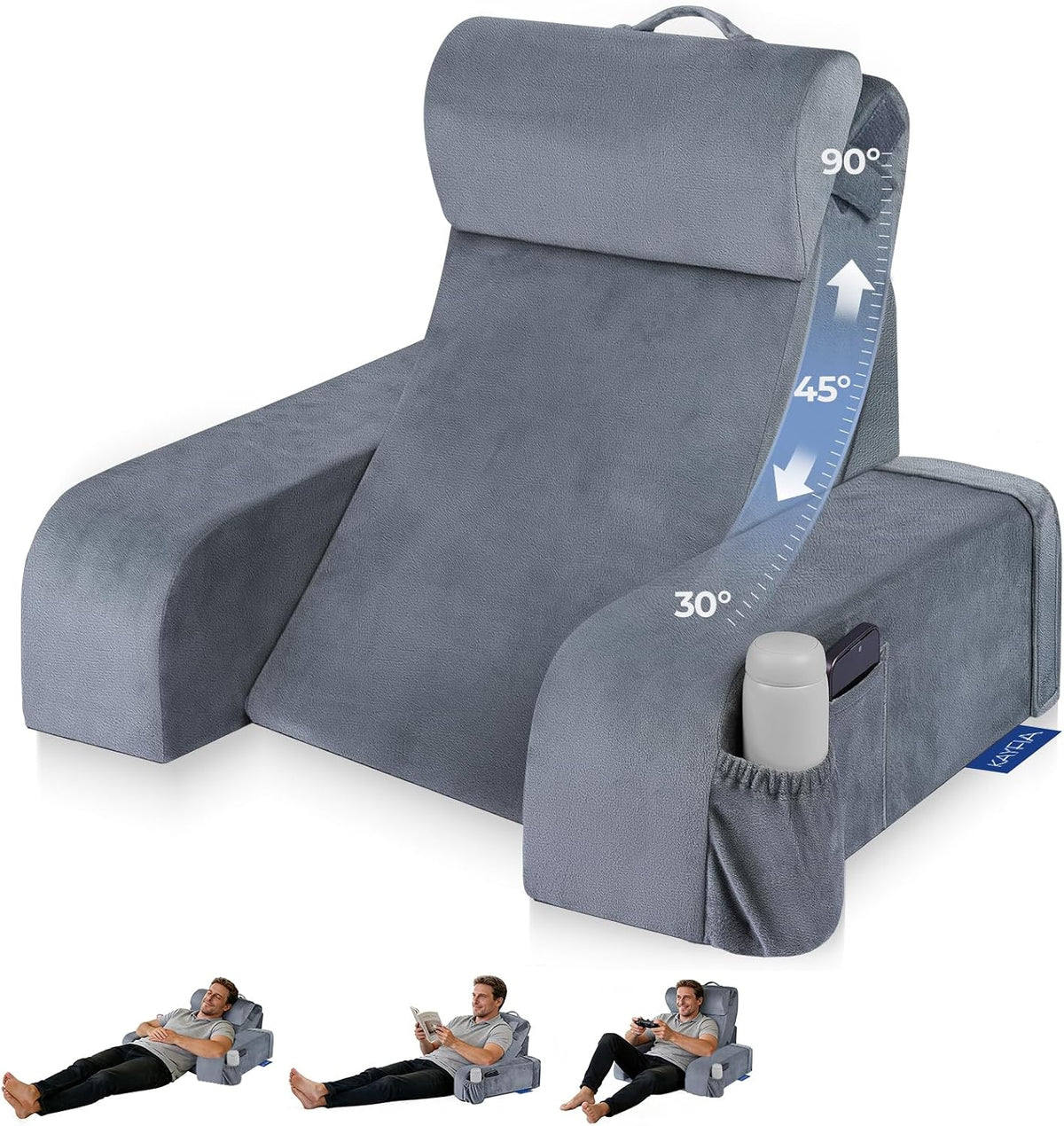 kayfia reading pillow, 30-90° stepless adjust angle &, main product view