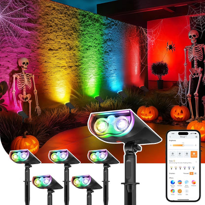 Linkind Smart Solar Spotlights SL5 with Motion Sensor, Halloween Decoration