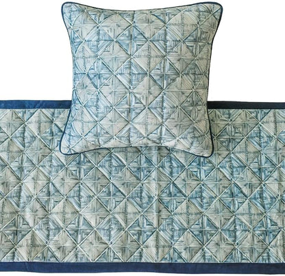 The HomeCentric King/Queen/Twin Blue Designer Twin 53"x18" Bed Runner Without - Image 2