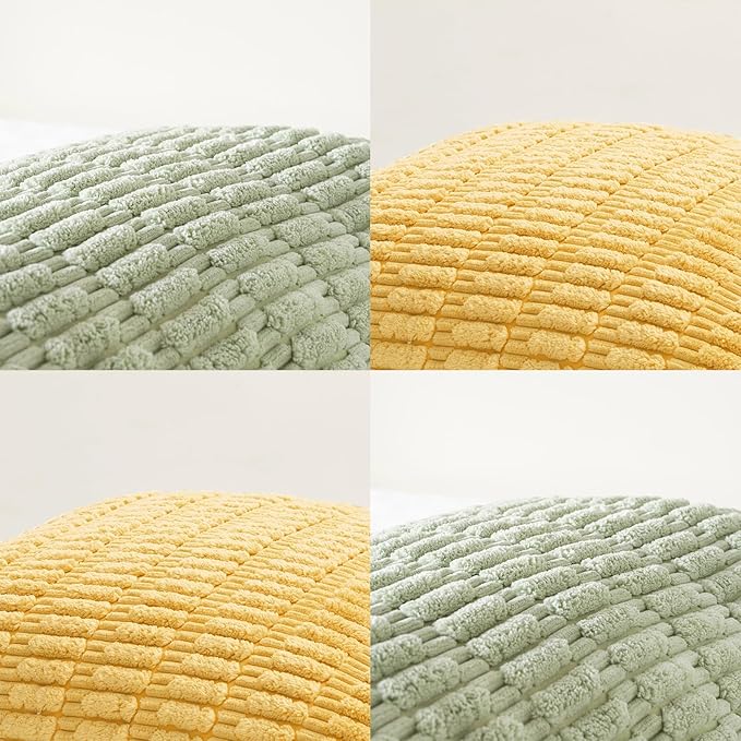 Fancy Homi Set of 4 Spring Boho Decorative Throw Pillow Covers 16x16 Inch - Image 4
