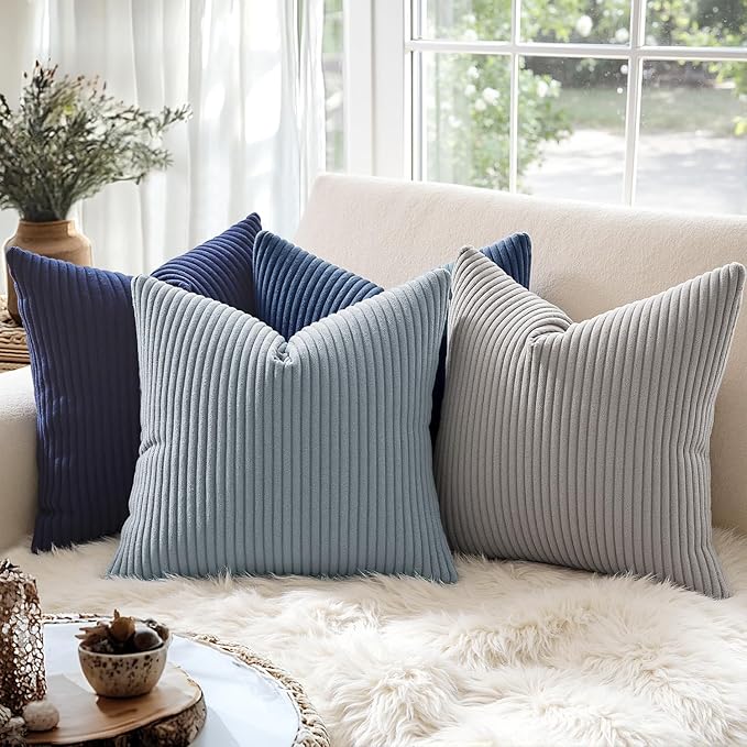 MIULEE Winter Pack of 2 Corduroy Pillow Covers Soft Soild Cushion Cases - Image 3