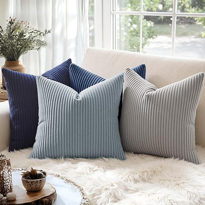 MIULEE Winter Pack of 2 Corduroy Pillow Covers Soft Soild Cushion Cases - Image 3