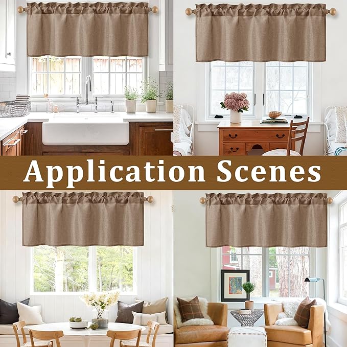 JIUZHEN Faux Linen Window Valance - Image 8