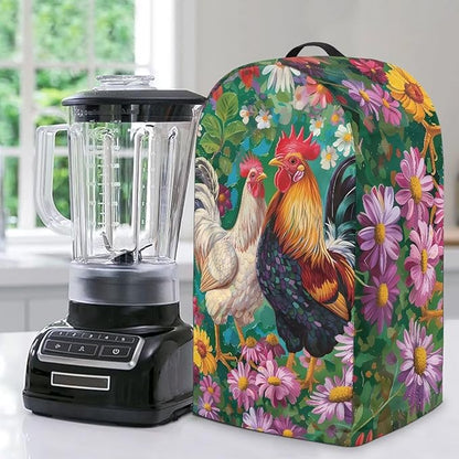 Rooster Flower Blender Dust Cover Stand Mixer or Coffee Maker Appliance Covers by Annejudy
