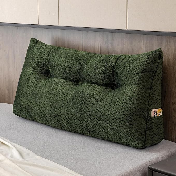 Large Bolster Triangular Headboard Wedge Backrest Positioning Support Bed Rest by ZOEMO