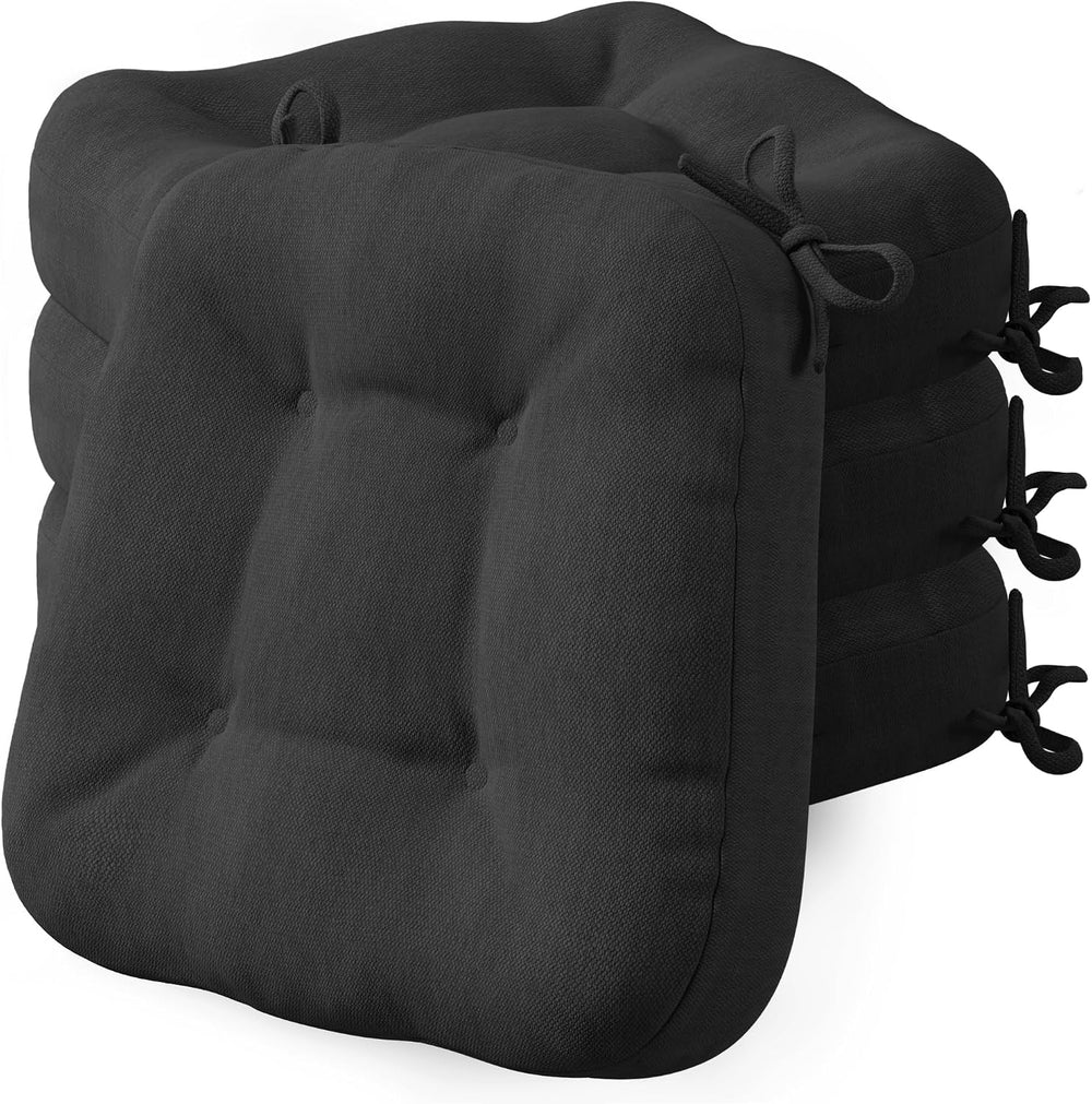 Codi Dining Chair Cushions 4 Pack, Thick Memory Foam Kitchen Seat Pads