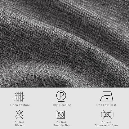 Macochico 100% Blackout Pinch Pleated Linen Curtains Thermal Window Treatments - Image 5
