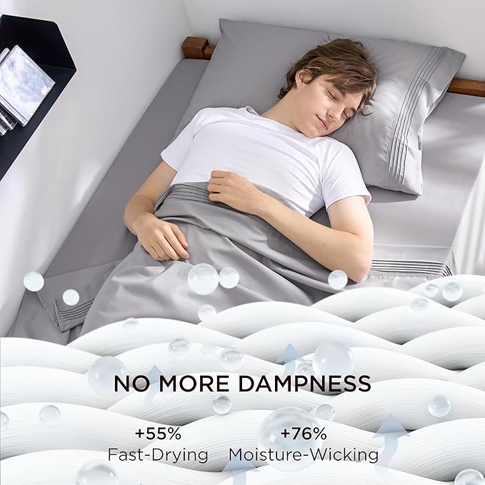 Bedsure Twin XL Sheets Dorm Bedding, GentleSoft Breathable Extra Long Twin - Image 3