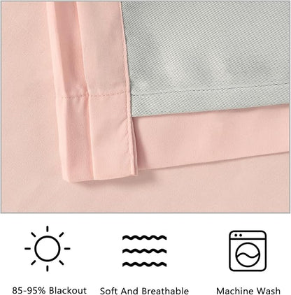 Luxurious Peach Pink Blackout Curtains - Image 5