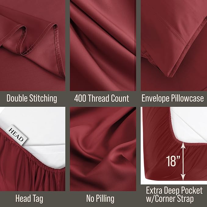 Bella Coterie 6 Piece Luxury Bamboo Viscose Queen Size Sheet Set | 100% - Image 3