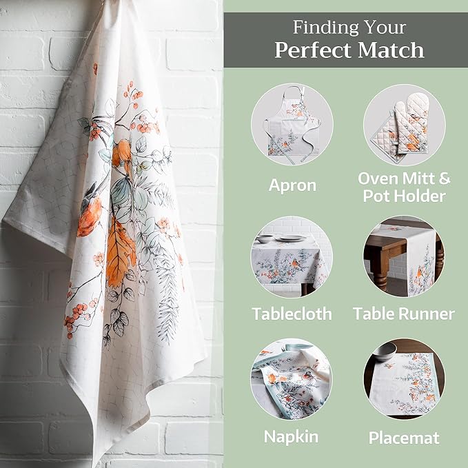 Maison d' Hermine Kitchen Towels Set of 3 100% Cotton 20" x 27.5" Reusable - Image 6