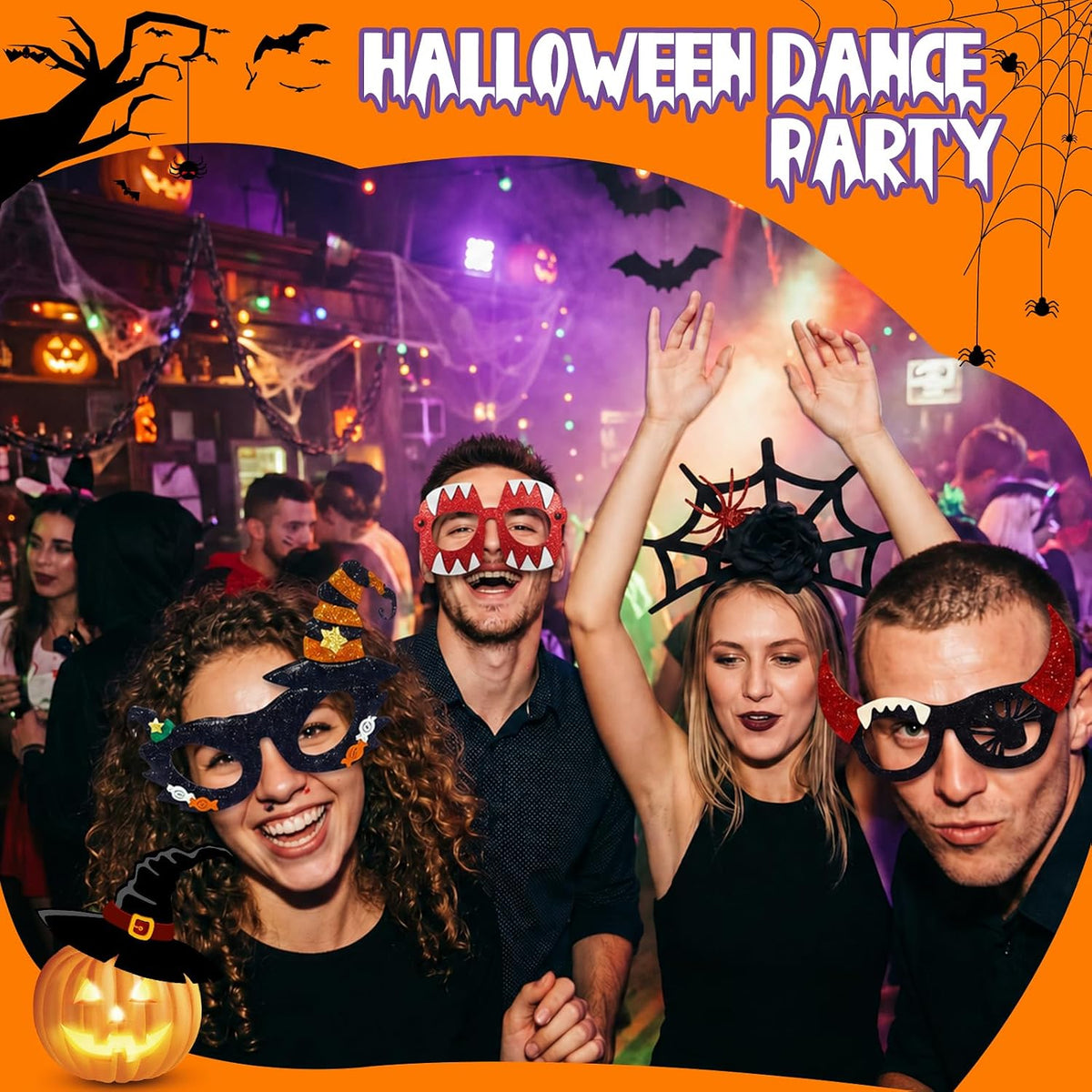 Halloween Headbands and Glasses Bulk, Party Favor Accessories for Adults Costume Party Decorations