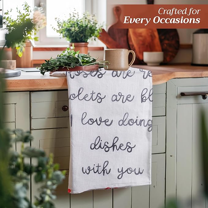 Maison d' Hermine Kitchen Towels Set of 3 100% Cotton 27.50" x 20" Reusable - Image 6