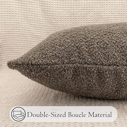 20x54 inch Neutral Boucle Body Pillow Cover - Image 6