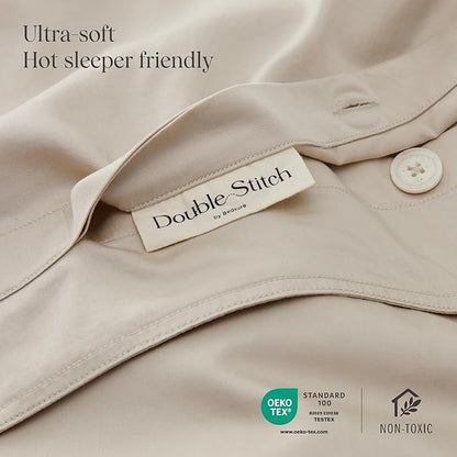 Double Stitch Cotton Tencel Duvet Cover - Image 3