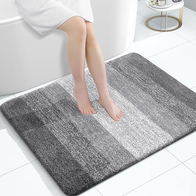 OLANLY Bathroom Rugs Mat 40x32, Extra Soft Absorbent Microfiber Bath Rugs by OLANLY