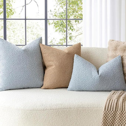 Foindtower Set of 2, Decorative Textured Boucle Throw Pillow Covers Accent - Image 7