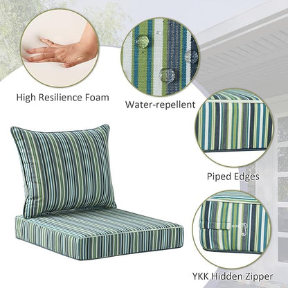 Sunbrella Outdoor Patio Chair Cushions Set, Water-Repellent, Fade Resistant - Image 4