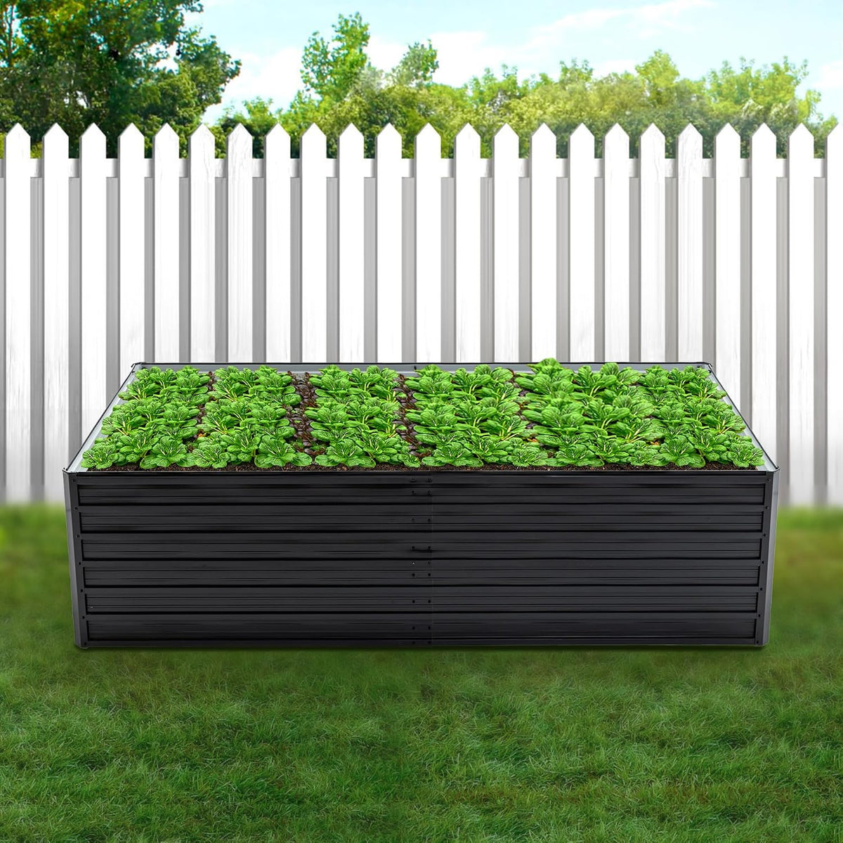 thanaddo galvanized raised garden bed 8x4x2ft outdoor planter, package contents