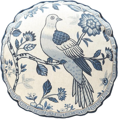 Chinoiserie Throw Pillow Covers, Classic Blue and White by bilingaier