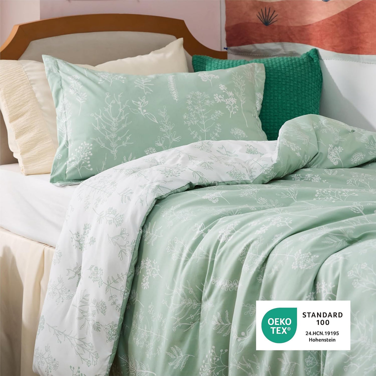 bedsure twin comforter set floral twin bedding sets showing dimensions