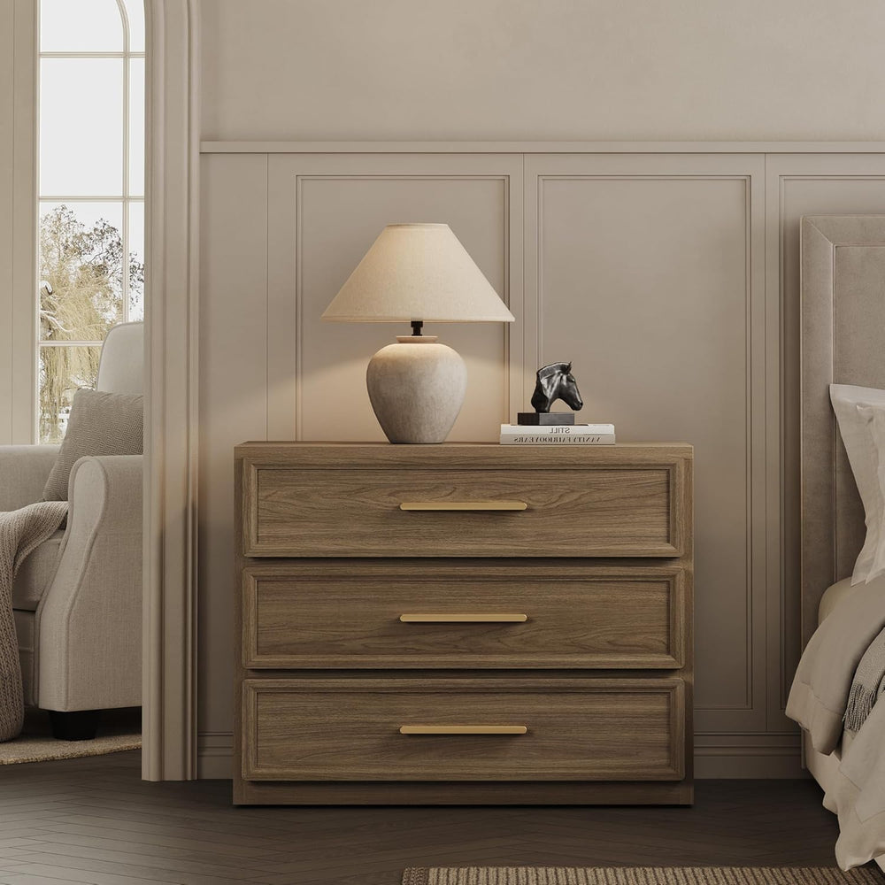 SICOTAS Oversized Nightstands Set of 3 for Bedroom - Storage Bedside Table