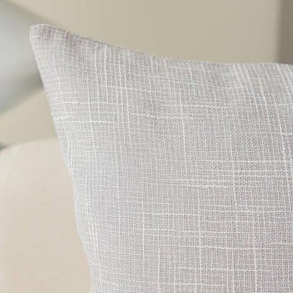 Kevin Textile Faux Linen Square 2 Tone Woven Throw Pillow Sham Cushion Case - Image 3