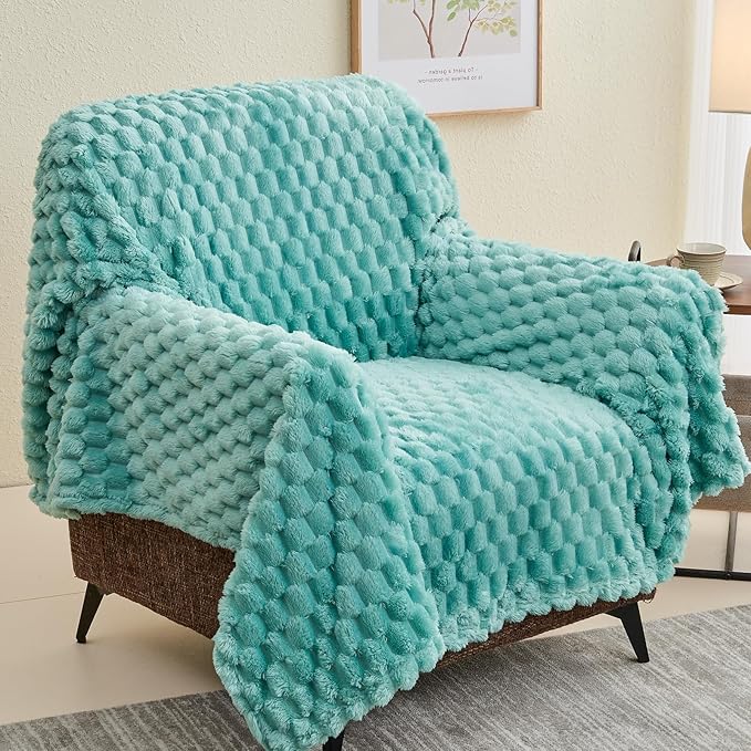 NEWCOSPLAY Super Soft Throw Blanket Sage Green Premium Silky Flannel Fleece 3D - Image 9