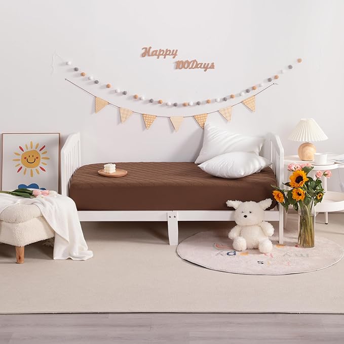 NTBAY 2 Pack Waterproof Mini Crib Mattress Protector, Quilted 24"x38" Fitted - Image 5