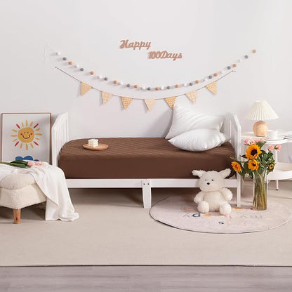 NTBAY 2 Pack Waterproof Mini Crib Mattress Protector, Quilted 24"x38" Fitted - Image 5
