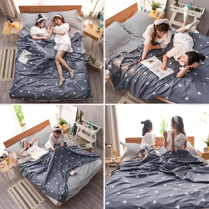 TRIWONDER Sleeping Bag Liner Cotton Camping Travel Sheet Sleep Sack Adult - Image 7