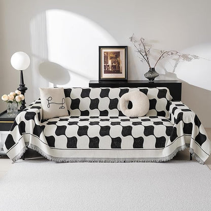 MEETSKY Oversized Sofa Cover Black Couch Cover by MEETSKY
