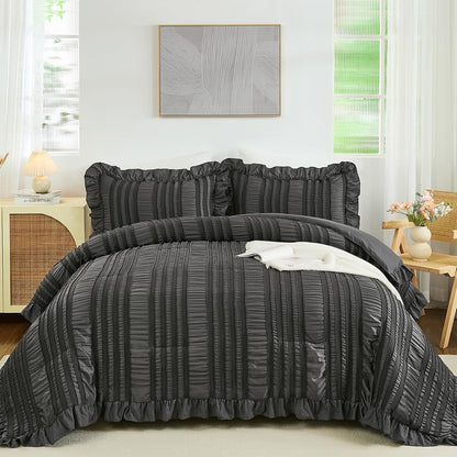 wongs bedding king size comforter,dark grey boho comforter, main product view