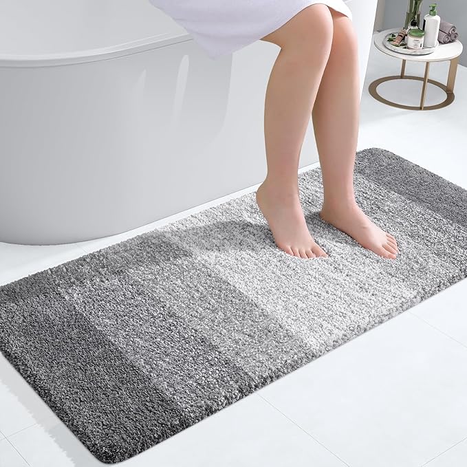 OLANLY Bathroom Rug Mat 47x20, Extra Soft and Absorbent Microfiber Bath Rugs by OLANLY