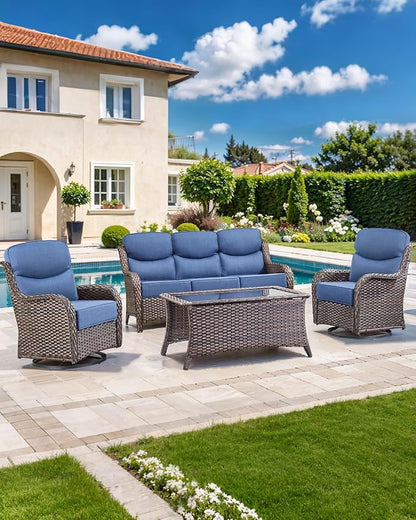 Luxury 22x24/22x25 6-Inch Smile Patio Dining Chair Cushions Set of 4 - Image 6