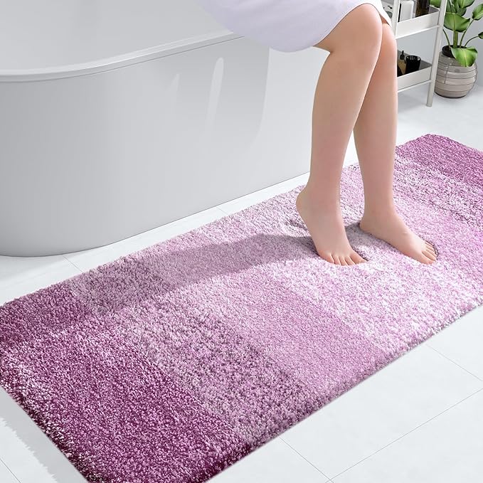 OLANLY Bathroom Runner Rugs 54x24, Extra Soft Absorbent Microfiber Bath Rugs by OLANLY