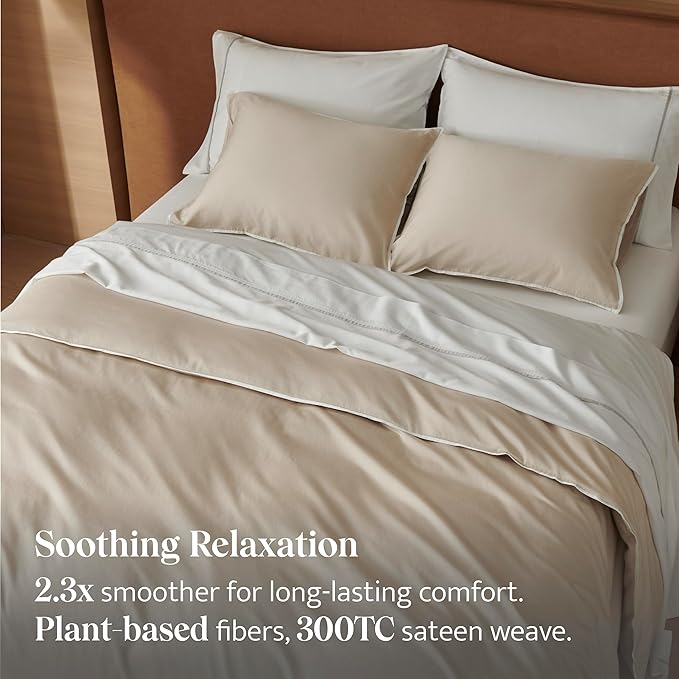 Double Stitch Cotton Tencel Duvet Cover - Image 4