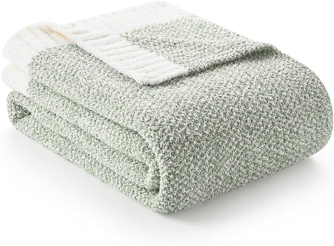 Snuggle Sac Sage Green Throw Blanket 50"x70", Super Soft Warm Microfiber by SnuggleSac
