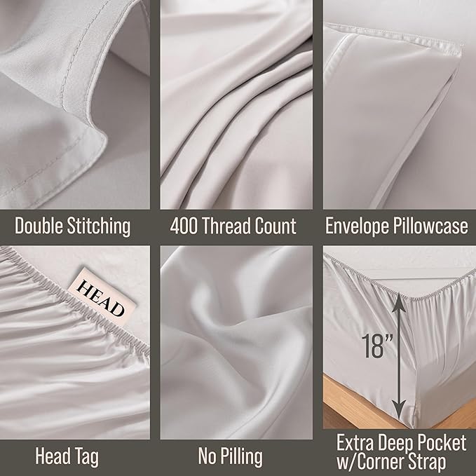 Bella Coterie Luxury Bamboo Viscose Cal King Size Sheet Set | 100% Organically - Image 3